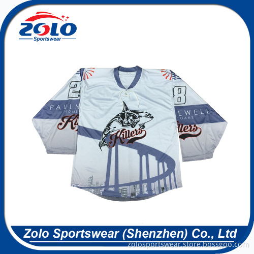 Custom OEM professional fashionable fancy beer league hockey jerseys